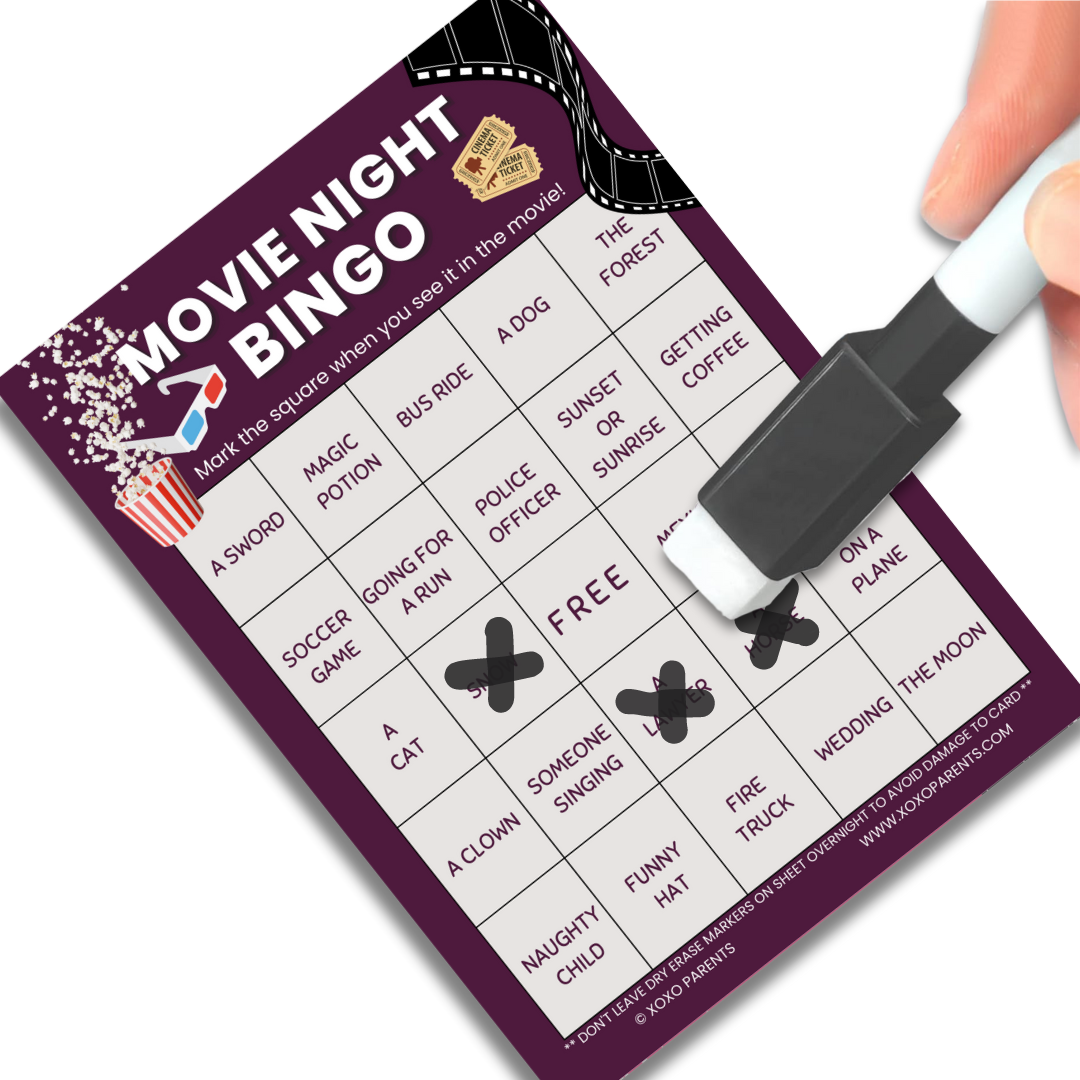 Movie Night Bingo Cards